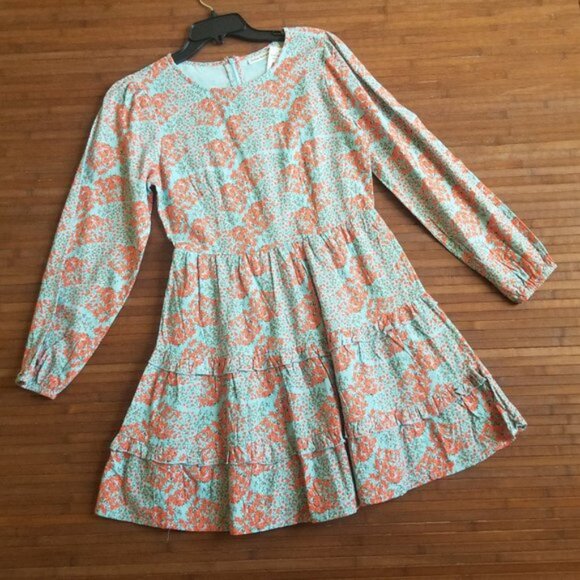 NWT Roller Rabbit Dening Nori Long Sleeve Tiered Dress - XS - Picture 2 of 11